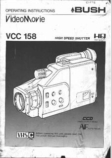 Bush VCC 158 manual. Camera Instructions.
